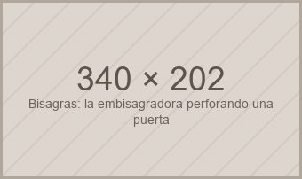 Perforación para bisagras